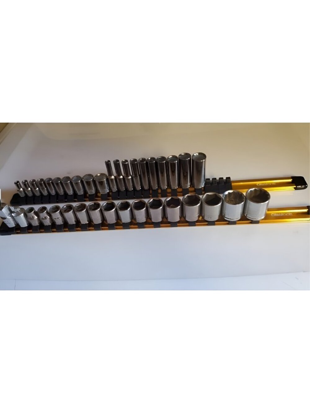 Tools Socket Organizer 3/8-Inch Drive Yellow Socket Storage for Mechanics